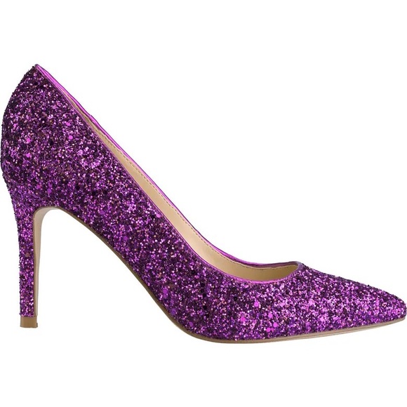 Marc Fisher | Shoes | Nib Marc Fisher Purple Glitter Point Toe Pump Heels  Size 7 | Poshmark